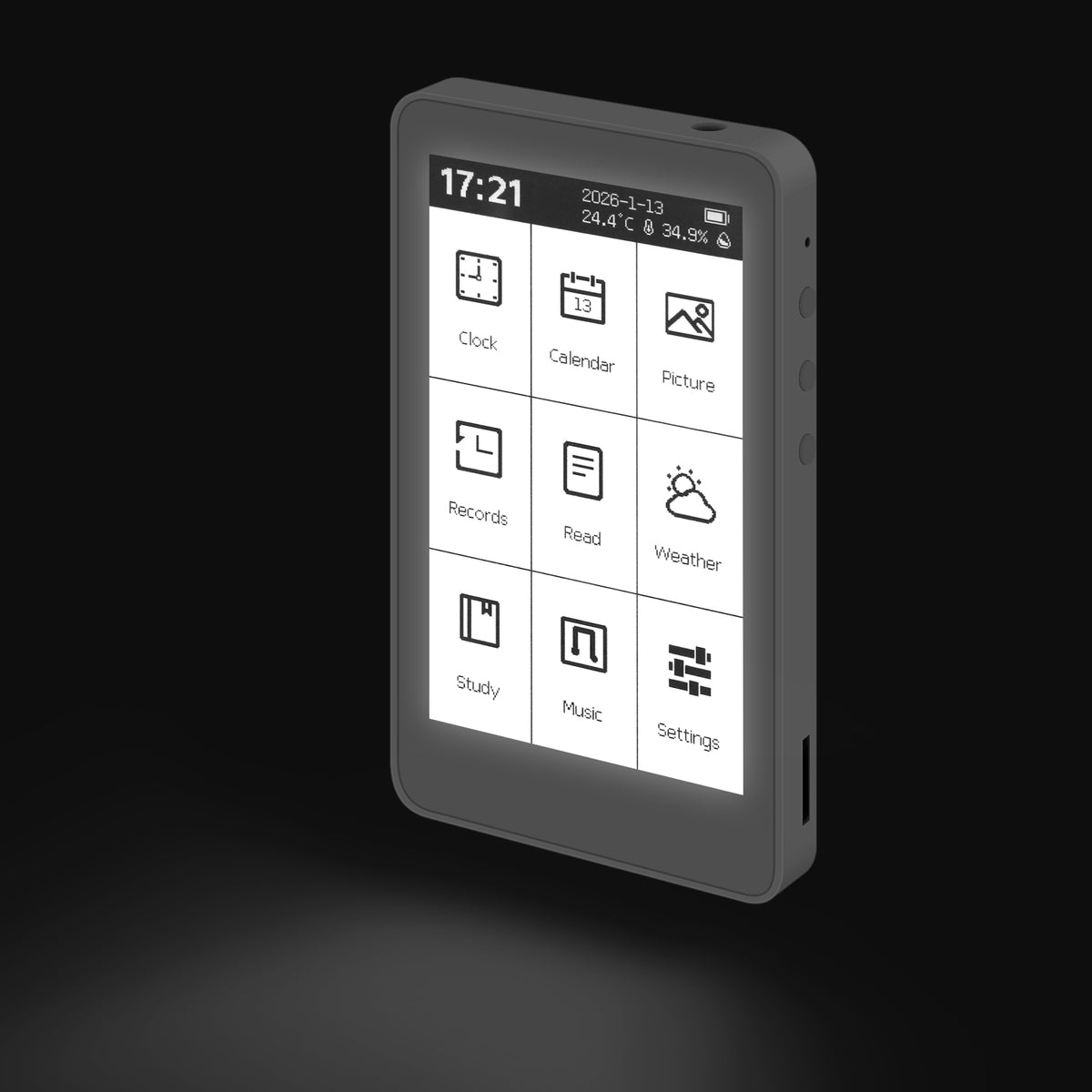 Portable Delta Ereader HamGeek M3 Portable E-Book Reader 3.7-inch Touch Screen E-Paper 10-Lev
