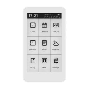 HamGeek M3 Portable E-Book Reader 3.7-inch Touch Screen E-Paper 10-Level Adjustable Backlight Clock E-Ink Display