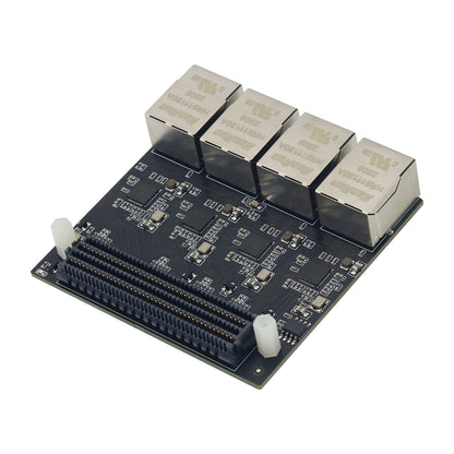 HamGeek 4-Channel PHY 1000M Gigabit Ethernet Port Module Onboard 50MHz Clock Source LPC FMC Sub Card RTL8211