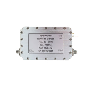 HamGeek HXPA-0.3-6-G45P33S 0.3-6GHz 2W Power Amplifier Power Amp with 45dB Gain and Stainless Steel SMA Female Connector