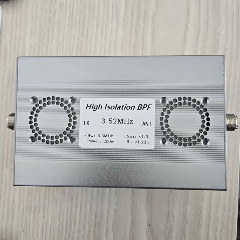 HamGeek 200W High Isolation Shortwave Bandpass Filter BPF-Plus Series RF Accessory with M Female Connector (3.52MHz-28MHz)
