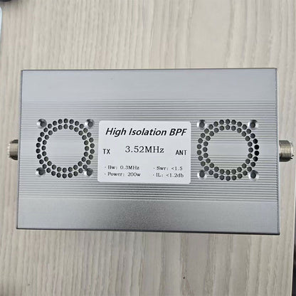 HamGeek 200W High Isolation Shortwave Bandpass Filter BPF-Plus Series RF Accessory with M Female Connector (3.52MHz-28MHz)