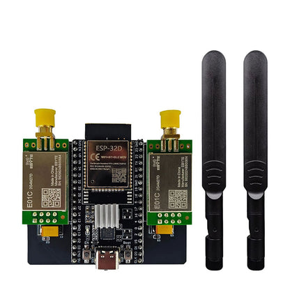 HamGeek ESP32 DevKitC NRF24L01 PA LNA 2.4GHz Wireless Module Bluetooth WiFi Development Board with 12dBi/8dBi Antennas