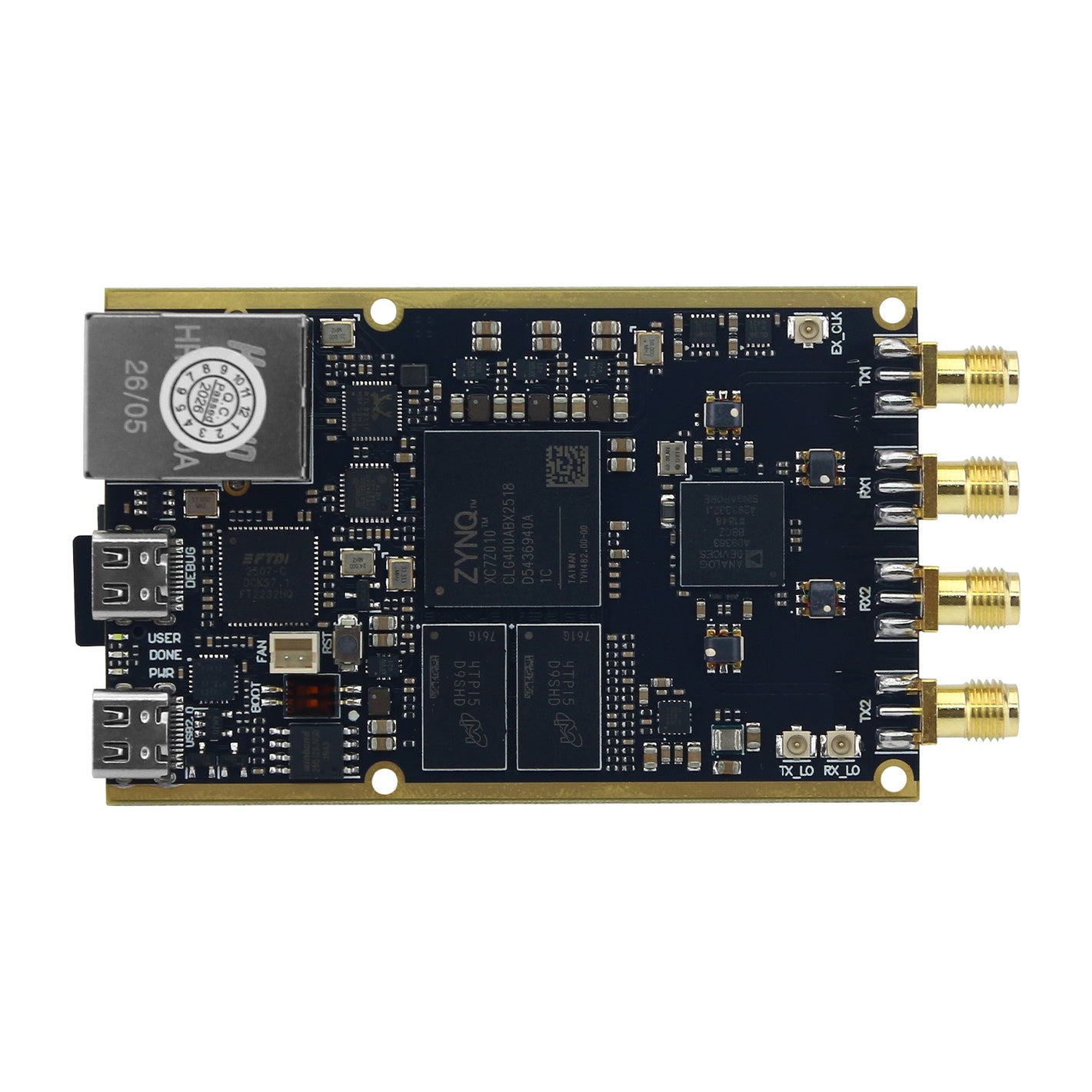 HamGeek 70MHz-6GHz 7010-SDR AD9363 SDR Software Defined Radio Development Board with Heat Sink for Pluto SDR MATLAB