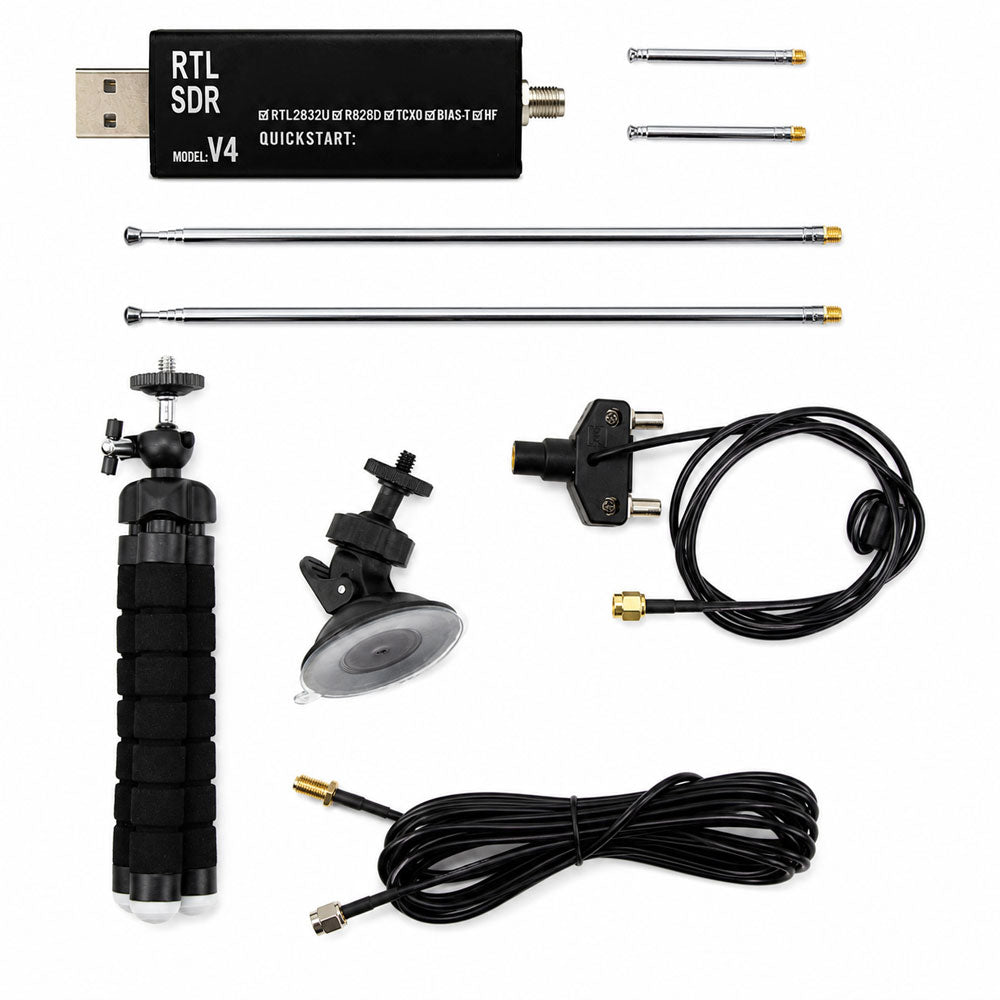 HamGeek RTL SDR V4 RTL2832U 100kHz-1.7GHz Software Defined Radio High Precision SDR Receiver with Antennas