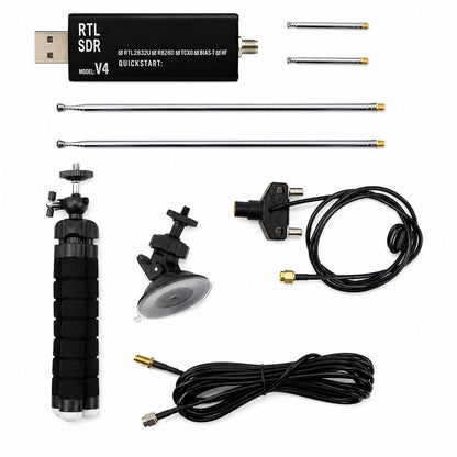 HamGeek RTL SDR V4 RTL2832U 100kHz-1.7GHz Software Defined Radio High Precision SDR Receiver with Antennas