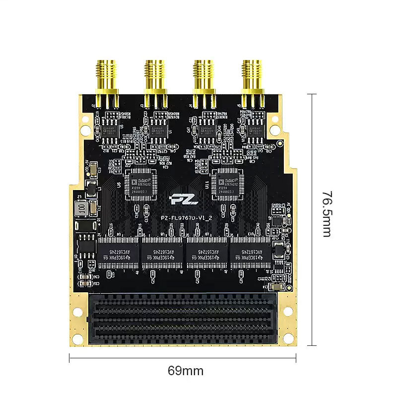 PZ-FL9767D FMC 4-Channel High-Speed DAC Development Board AD9767 14-Bit 125MSPS FMC-LPC Interface