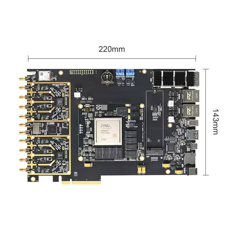 PZSDR P079D SDR 75MHz-6GHz ADRV9009x2 4T4R ZU7EV FPGA Software Defined Radio PCIe 3.0 x8 40G QSFP