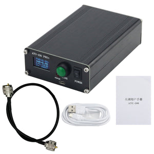 HamGeek ATU-100 Pro+ Upgraded Automatic Antenna Tuner 120W Shortwave Antenna Tuner 0.96-Inch Display with 0.5M RG58 Cable