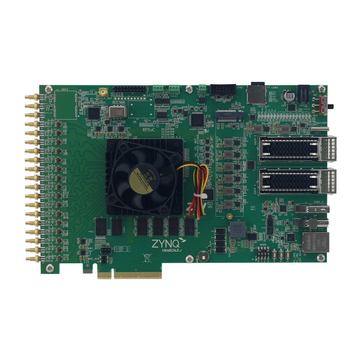 HamGeek RFSOC PCIE RF Wireless Development Board for ZYNQ Onboard GNSS Module Support PPS Output