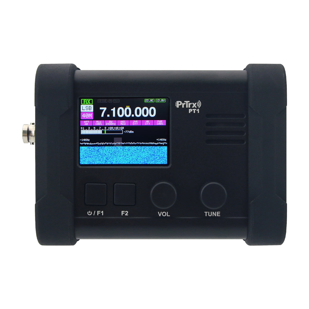 HamGeek PrTrx PT1 HF Portable SDR Transceiver 3.5-30MHz 10W SSB CW AM NFM with 2.0 LCD Display