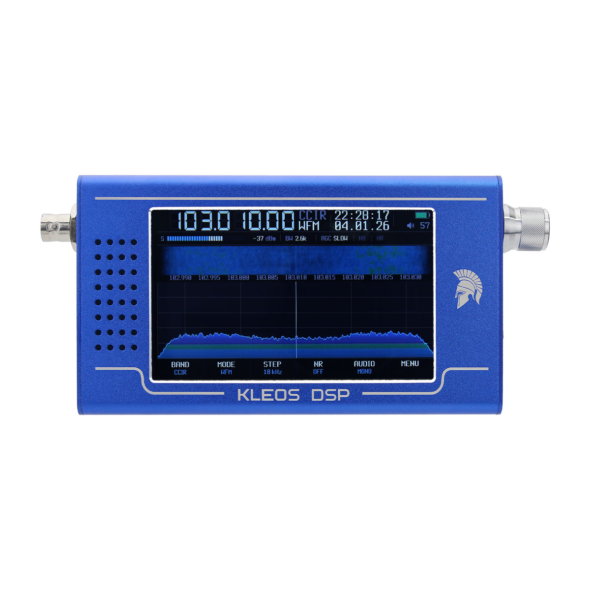 HamGeek KLEOS-DSP SDR Radio Receiver 4.3-Inch LCD 5kHz-160MHz AM SAM SSB CW NFM AIR Built-In Decoders