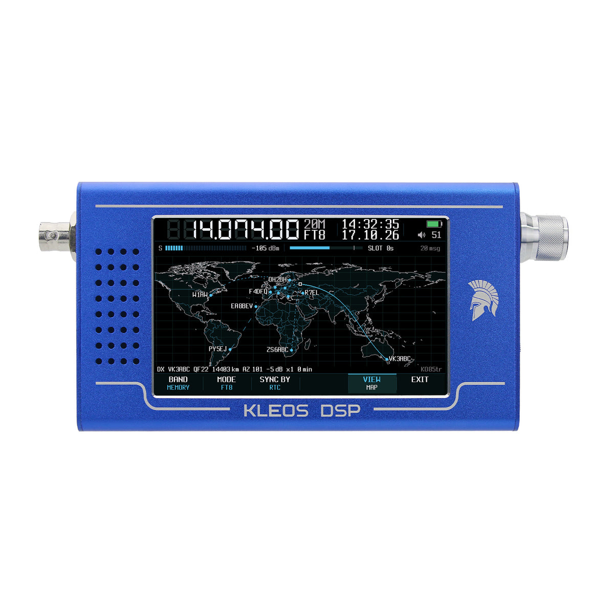 HamGeek KLEOS-DSP SDR Radio Receiver 4.3-Inch LCD 5kHz-160MHz AM SAM SSB CW NFM AIR Built-In Decoders