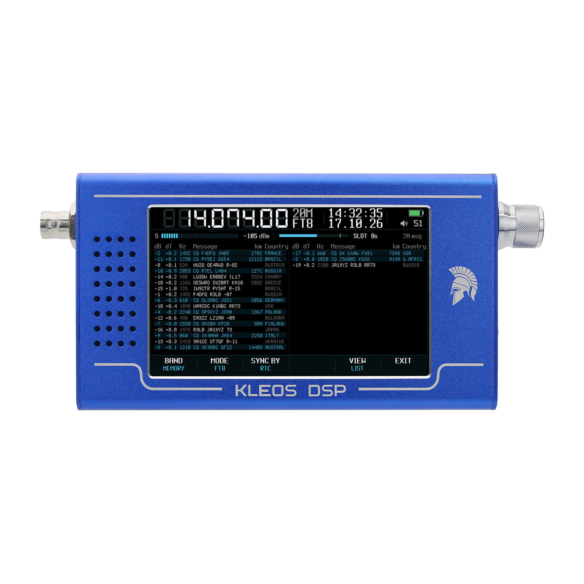 HamGeek KLEOS-DSP SDR Radio Receiver 4.3-Inch LCD 5kHz-160MHz AM SAM SSB CW NFM AIR Built-In Decoders