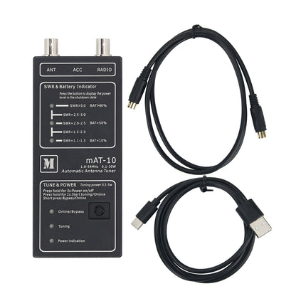 HamGeek mAT-10 1.8–54.0MHz 0.5–5W Portable Automatic Antenna Tuner for Yaesu FT-817/818ND QRP Transceivers