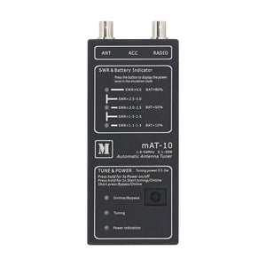 HamGeek mAT-10 1.8–54.0MHz 0.5–5W Portable Automatic Antenna Tuner for Yaesu FT-817/818ND QRP Transceivers