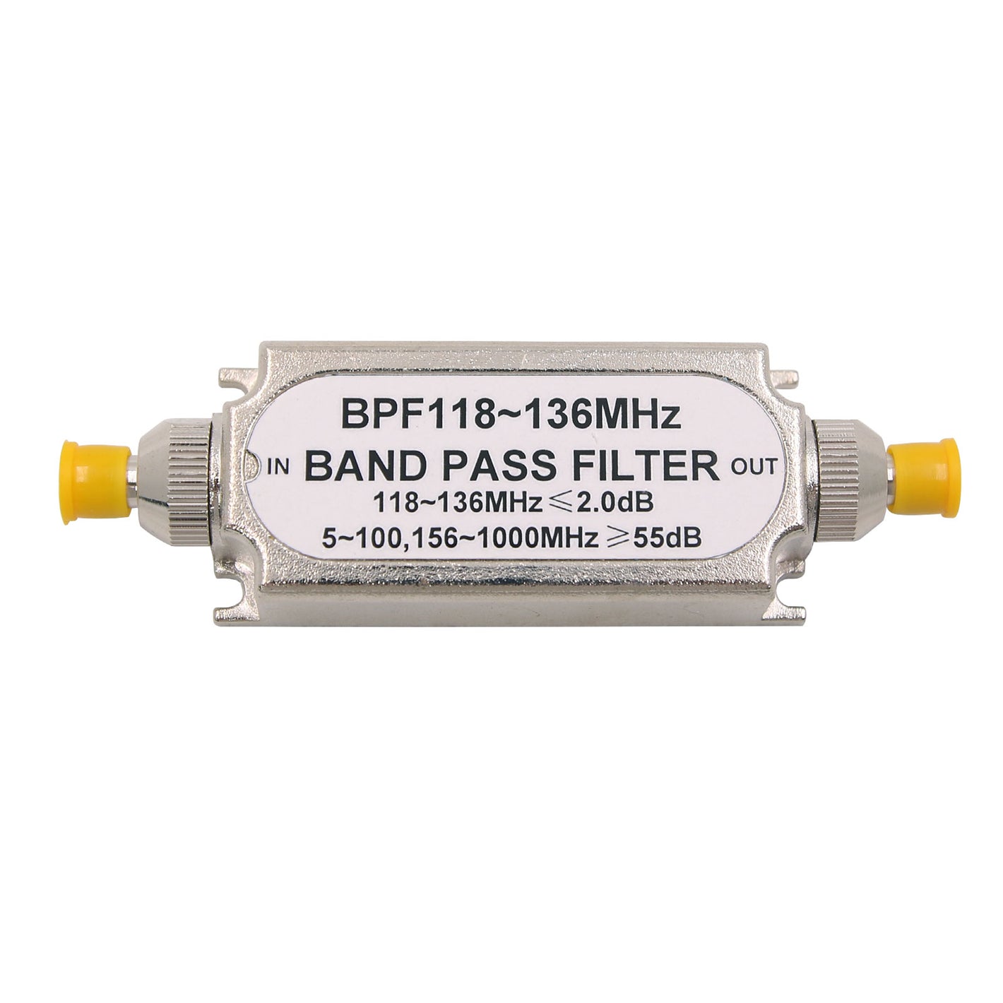 HamGeek SMA Bandpass Filter BPF 118-136MHz Band Pass Filter for Aeronautical Band