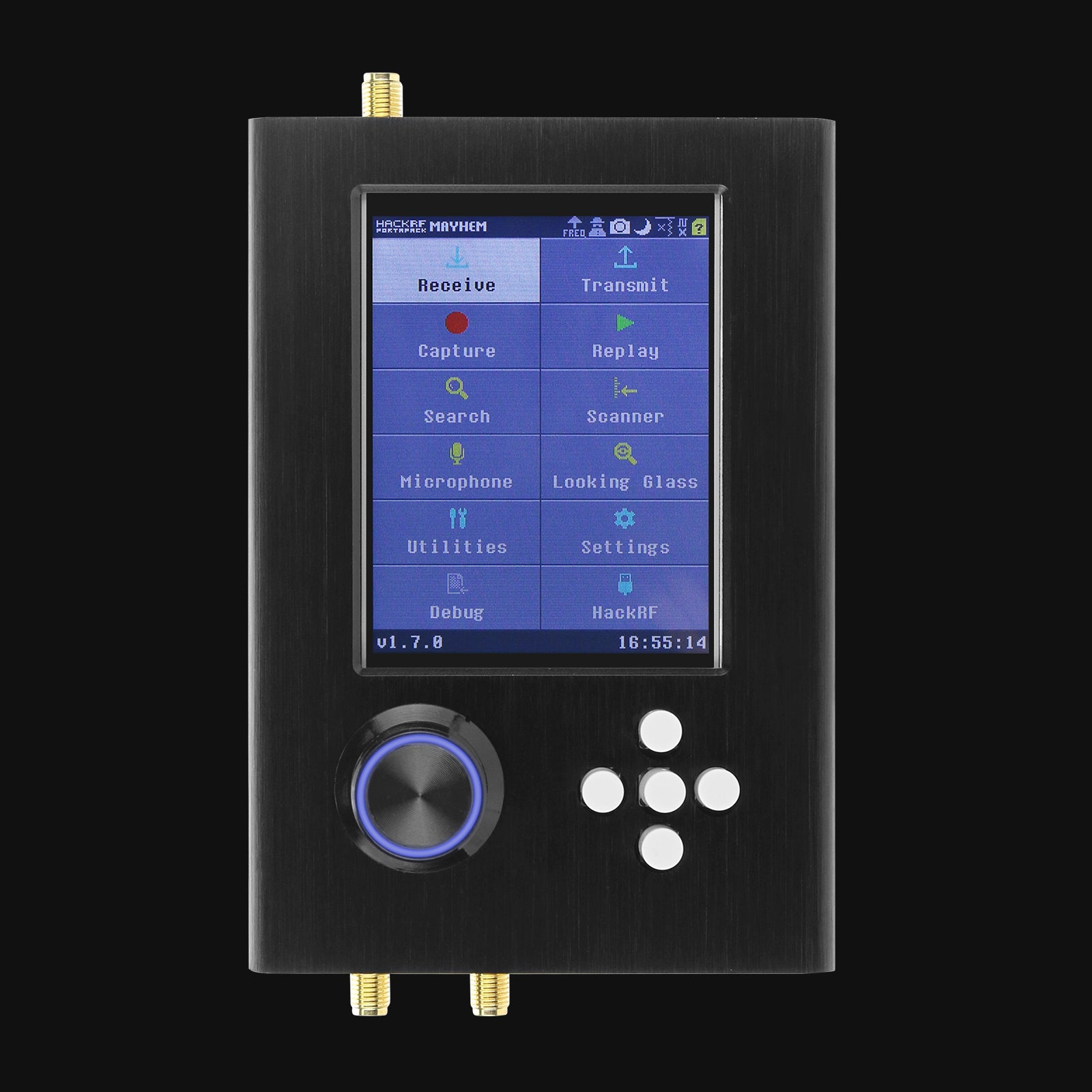 Hackrf One Kit HamGeek 1MHz-6GHz Black SDR Radio Kit HackRF One R9 V2.0.0 + Portapack