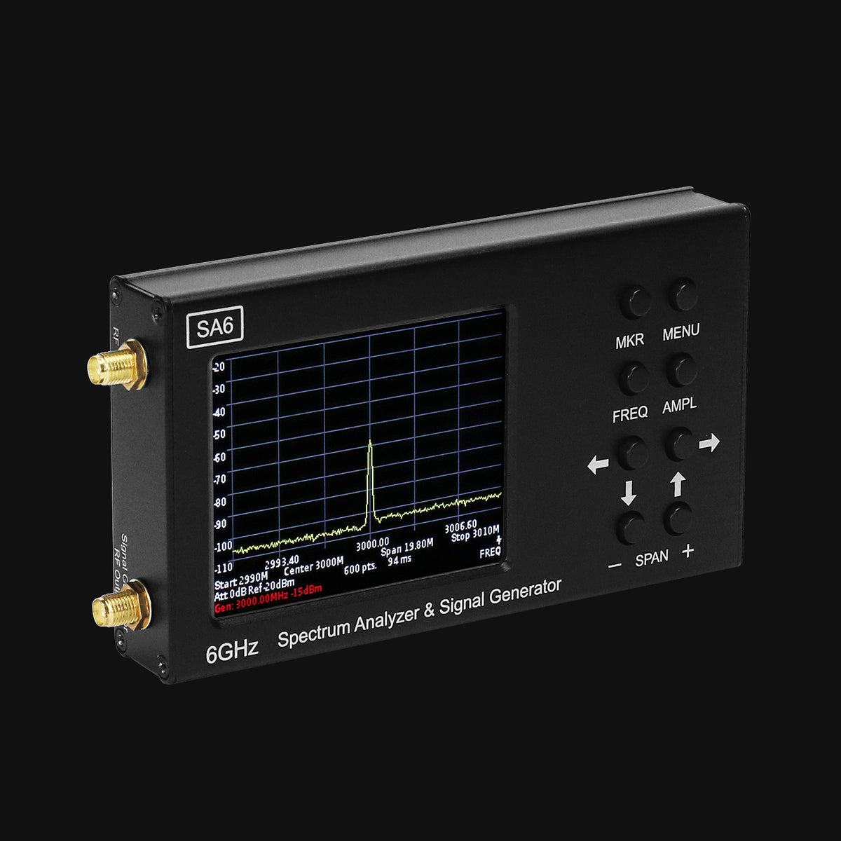 Spectrum Analysis Generator HamGeek SA6 6GHz Spectrum Analyzer Signal Generator Suitable for Wi-Fi