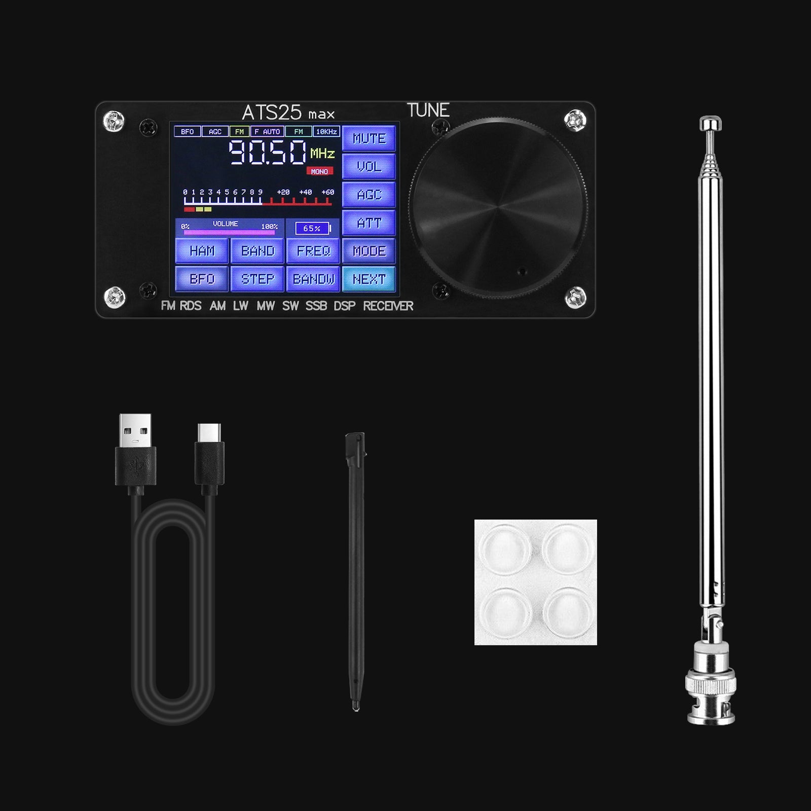 Tecsun – Radio FM Portable à bande complète, récepteur DSP SSB, à ondes Tecsun – Radio FM Portable à bande complète, récepteur DSP SSB, à ondes