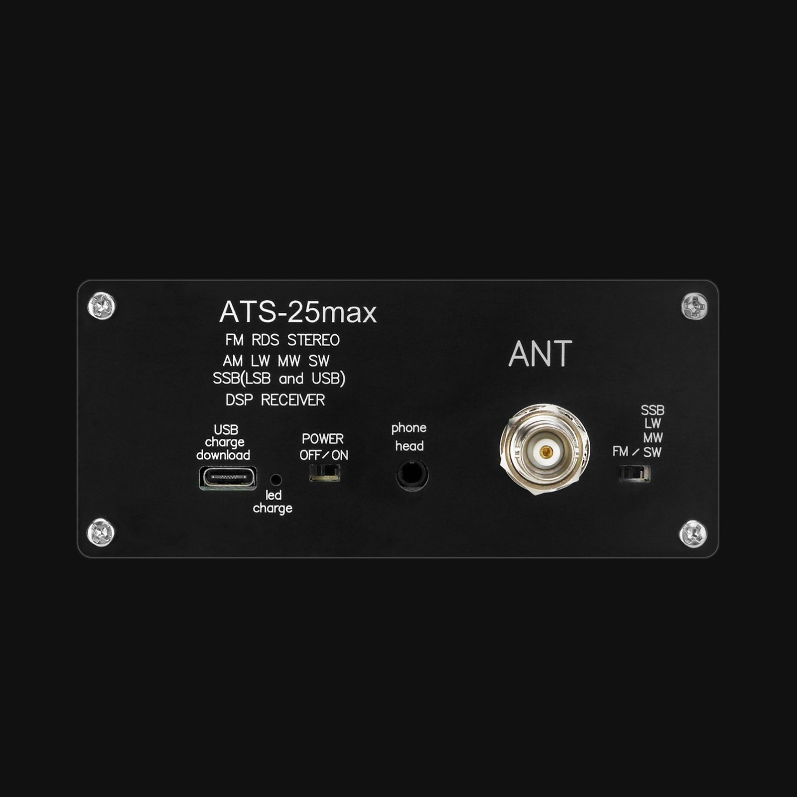 Récepteur Radio ATS-25Max SI4732 - FM/LW/MW/SW/SSB, écran Tactile 2,4", Boîtier Aluminium