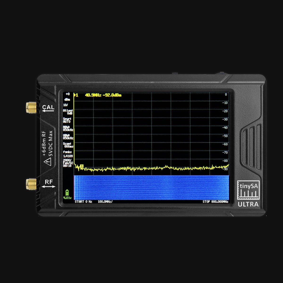 Frequency Spectrum Generator HamGeek TinySA ULTRA 100K-5.3GHz RF Signal Generator Handheld Spectrum