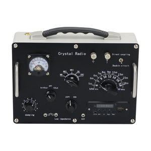 HamGeek Quality Crystal Radio Medium Wave Shortwave Retro Crystal Radio with FM Radio & MP3 Music Player Module