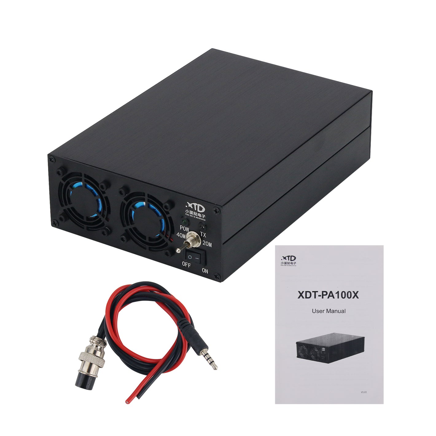 HamGeek XDT-PA100X 120W 1.8MHz-30MHz Shortwave Power Amplifier with 3 Low-pass Filters for XIEGU-X6100