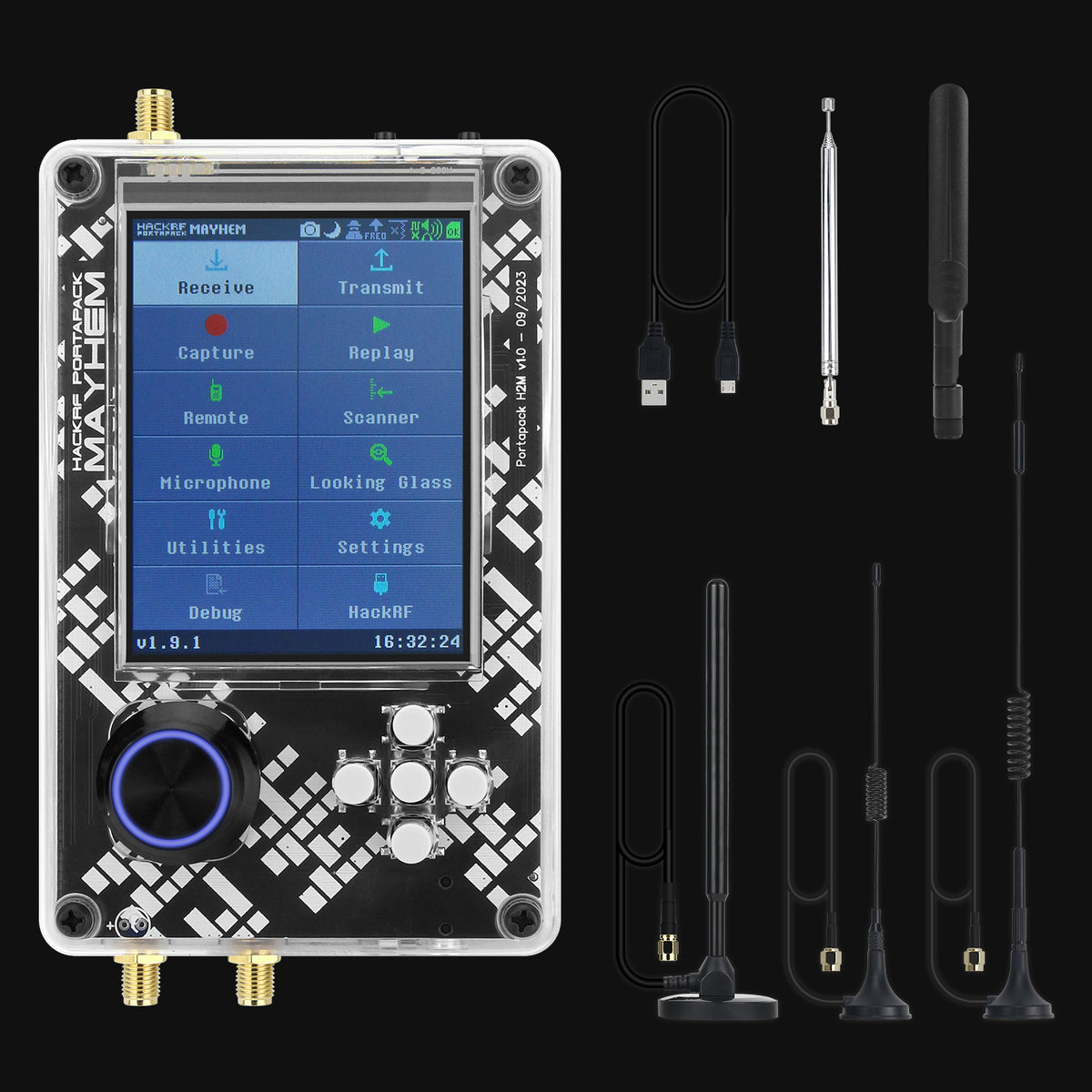 Hackrf One Kit HamGeek HackRF One R10 V2.0.x + PortaPack H2M + Plastic Shell Assemble