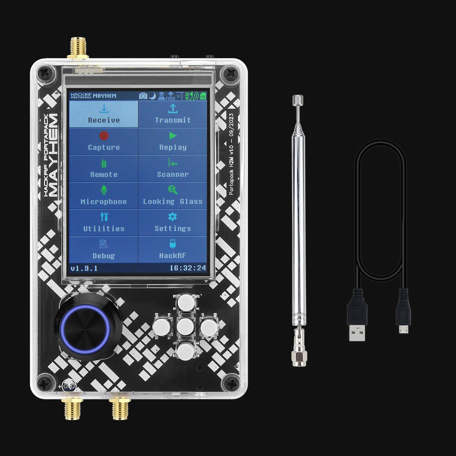 HackRF One ＆PortaPack HamGeek HackRF One R9 V2.0.0 SDR Radio Software Defined Radio + PortaP