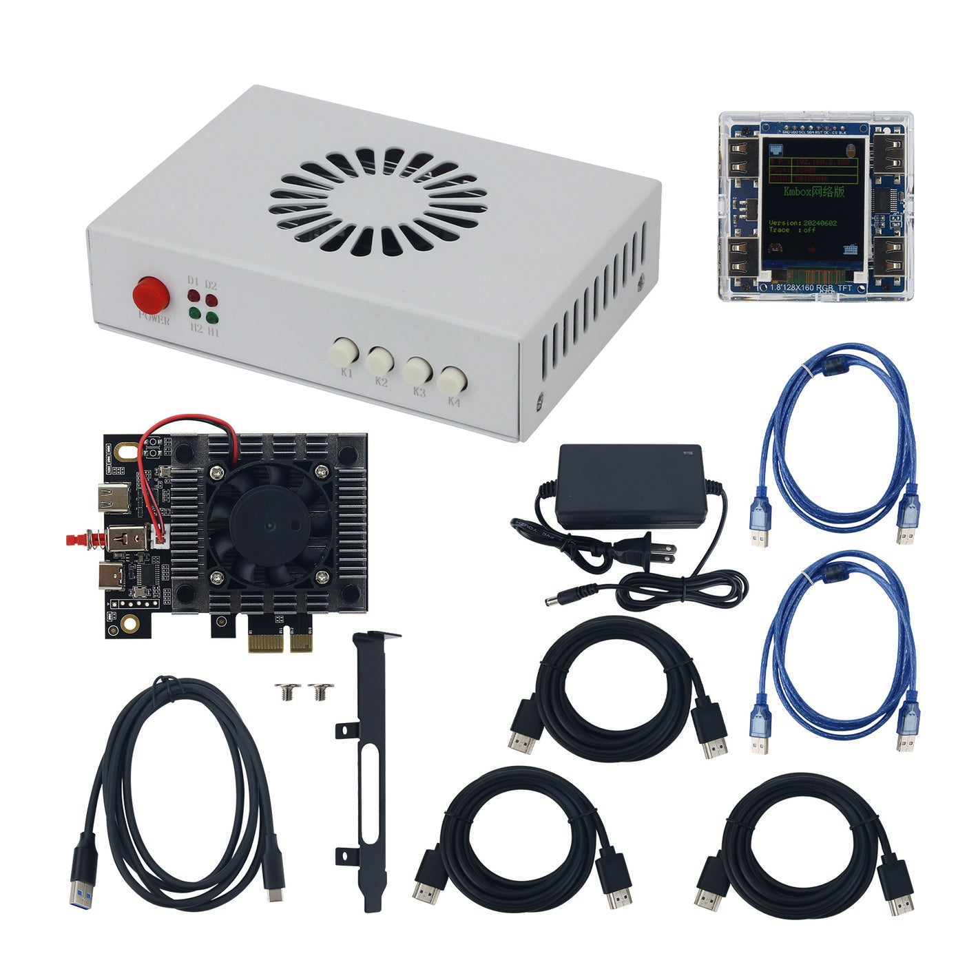 HamGeek CapDMA Video Overlay Box HDMI-compatible Video Processor + STARK 75T DMA Board + KMBOX NET Version DIY Kit