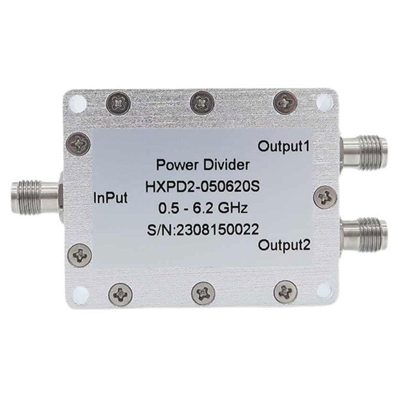 HamGeek HXPD2-050620S 0.5-6.2GHz 2-Way Power Divider RF Microwave Power Splitter 500-6200MHz RF Combiner