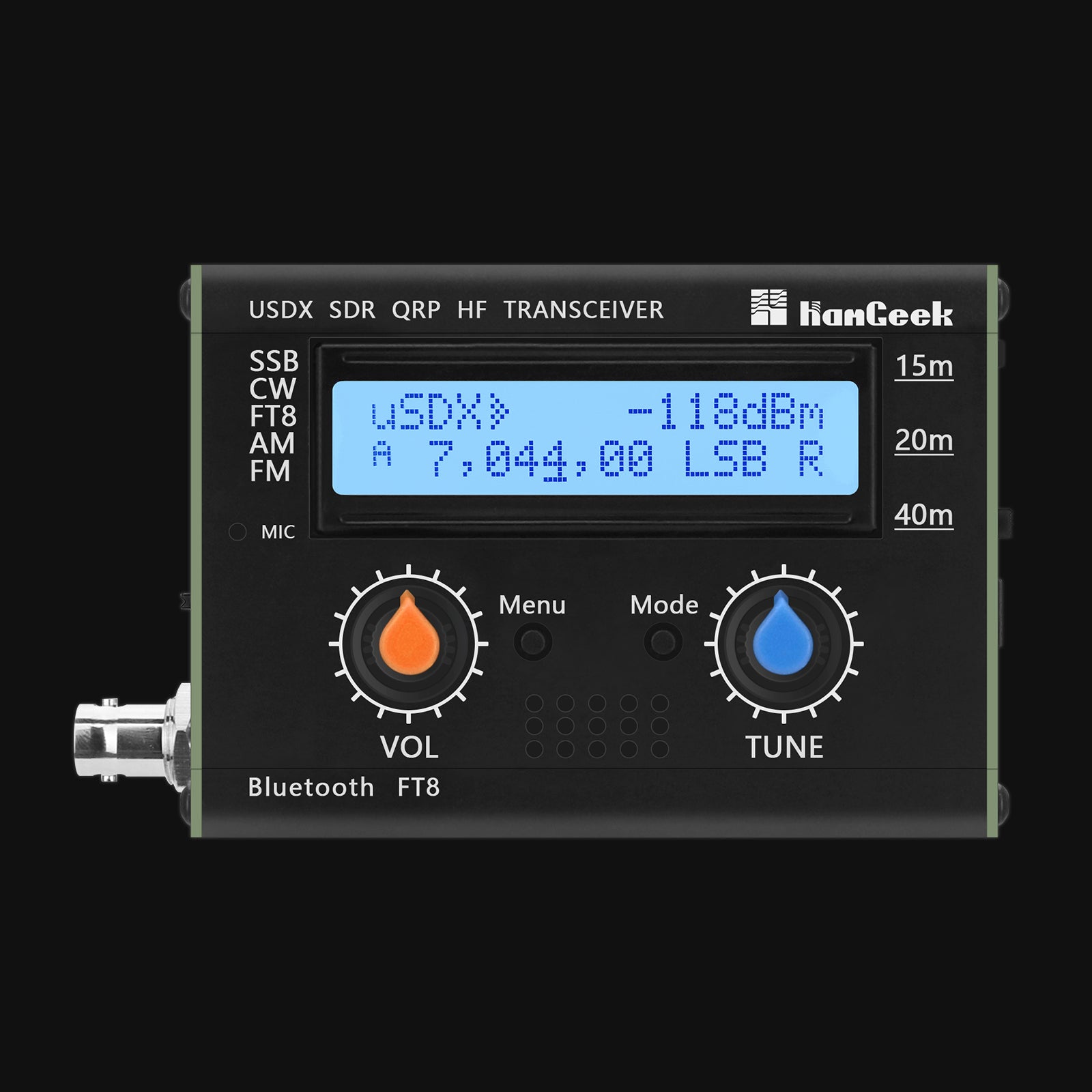 HAMGEEK 5W usDX SDR QRP Transceiver QCX-SSB to SSB 15m/20m/40m 3-Band