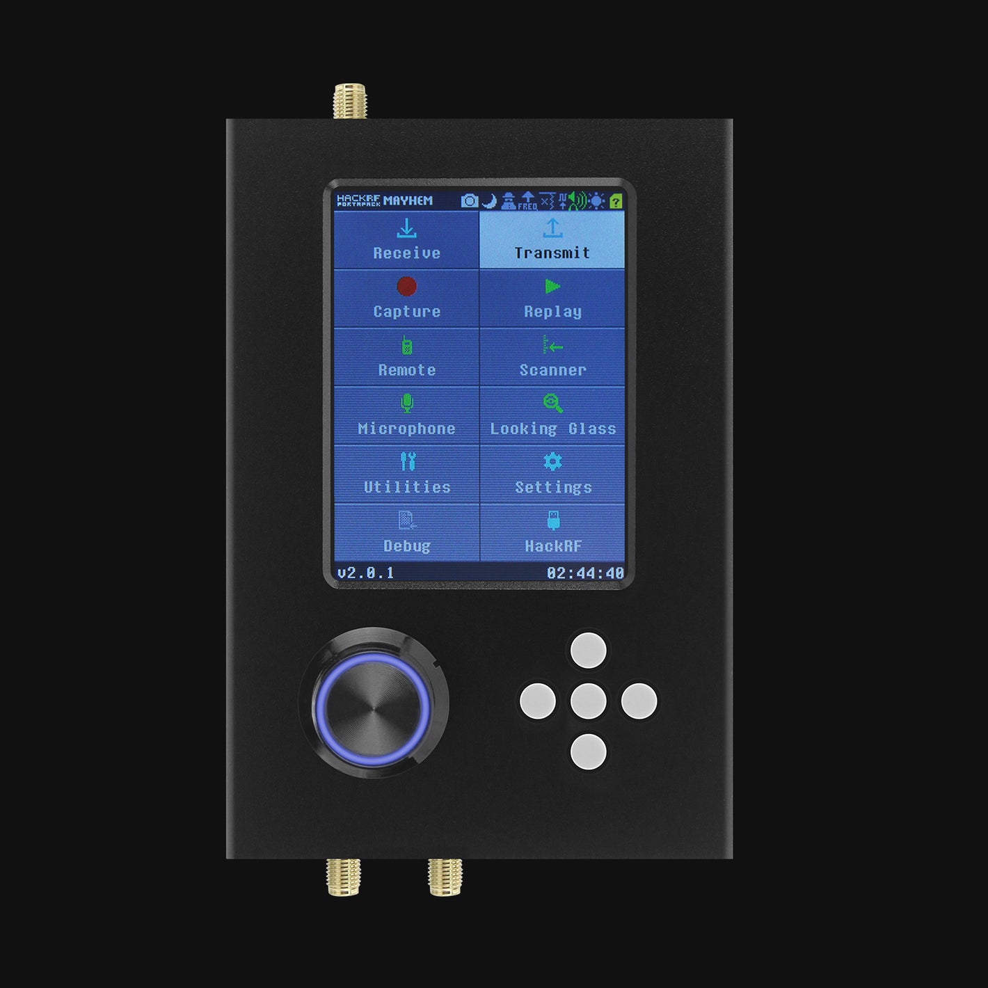 HamGeek 1MHz-6GHz HackRF One R9 V2.0.1 + Portapack H2 SDR Radio with Built-in Speaker + Antenna + USB Cable
