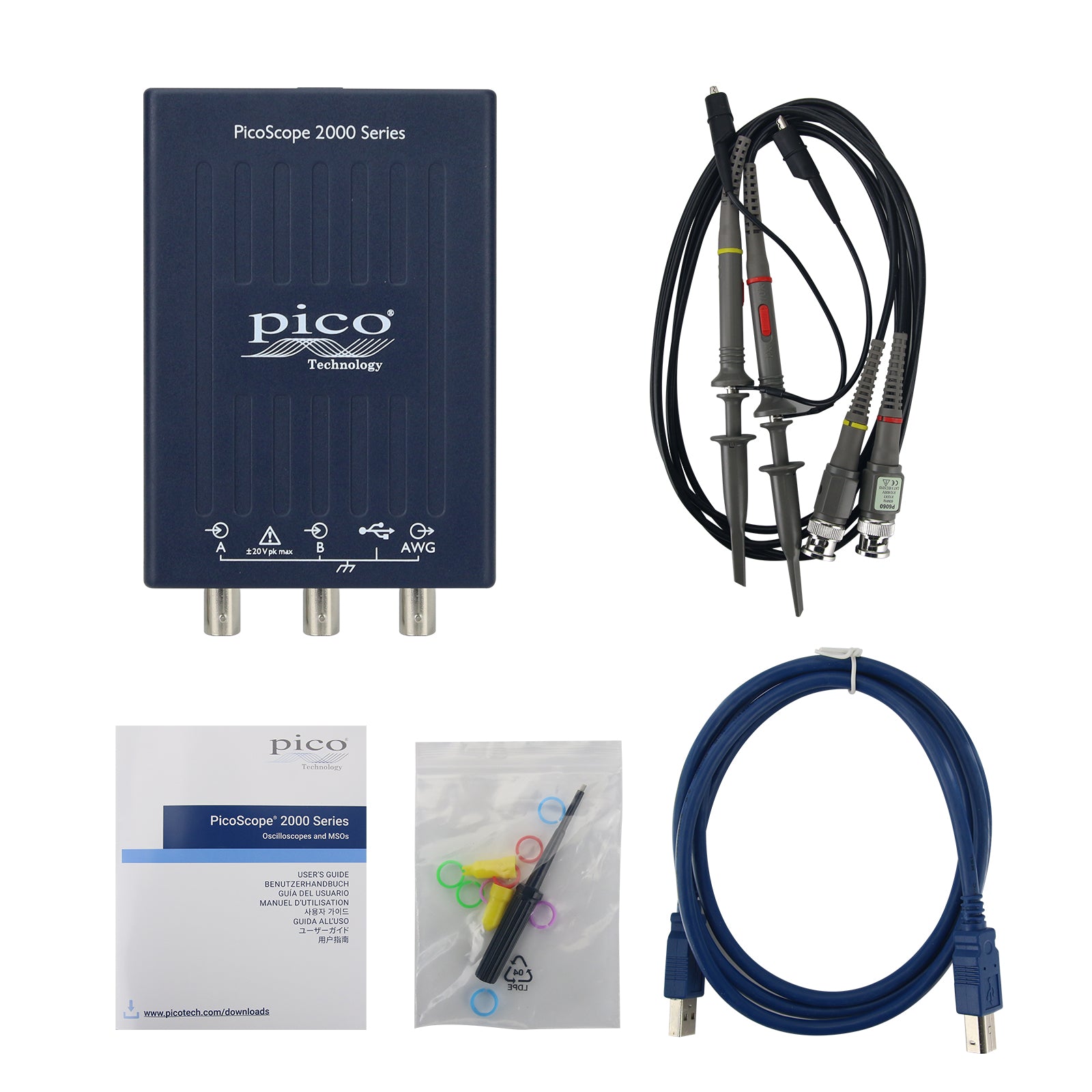 HamGeek PicoScope 2000 Series Portable Oscilloscope 2204A 2205A 2 Chan