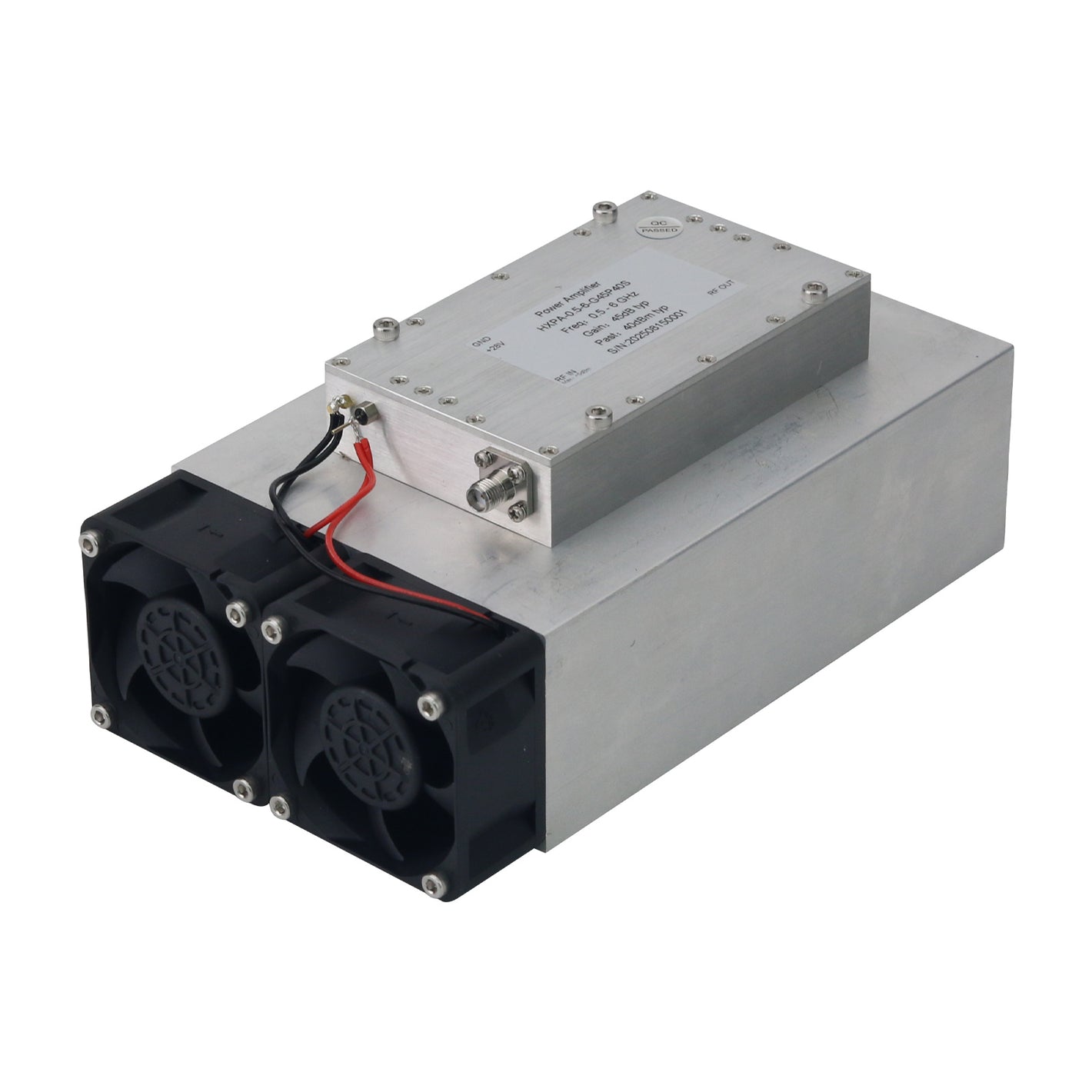 HamGeek 0.5-6GHz RF Microwave Wideband Power Amplifier 45dB Gain 10W High Power Output with SMA Female Connector