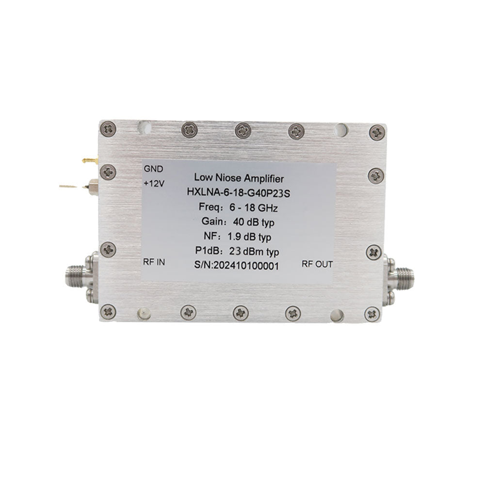 HamGeek HXLNA-6-18-G40P23S 6-18GHz 40dB High Gain Low Noise Amplifier RF LNA with SMA Female Connector