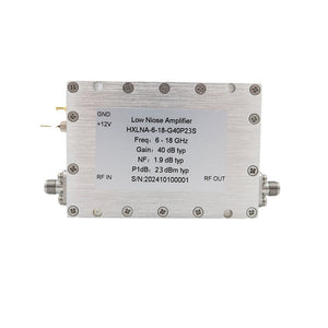 HamGeek HXLNA-6-18-G40P23S 6-18GHz 40dB High Gain Low Noise Amplifier RF LNA with SMA Female Connector