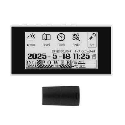HAMGEEK RW01 Series Mini E-Ink Reader E-Book Reader for Weather Clock Image Viewing Alarm TXT & EPUB Files
