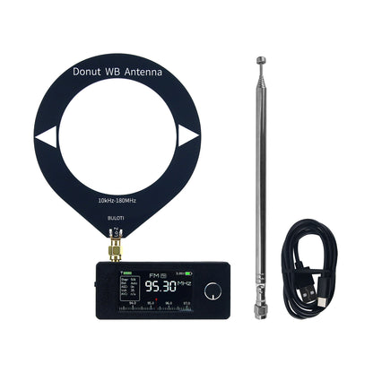 HamGeek Mini SI4732 0.5-108MHz Portable Radio LSB USB AM FM All Band Radio with Donut WB Antenna