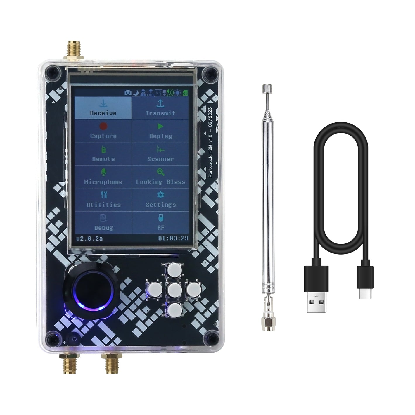 HamGeek R10C + H2M HackRF One R10C V2.0.x SDR Radio MAX2837 and H2M Portapack (Optional Antennas and LNA)