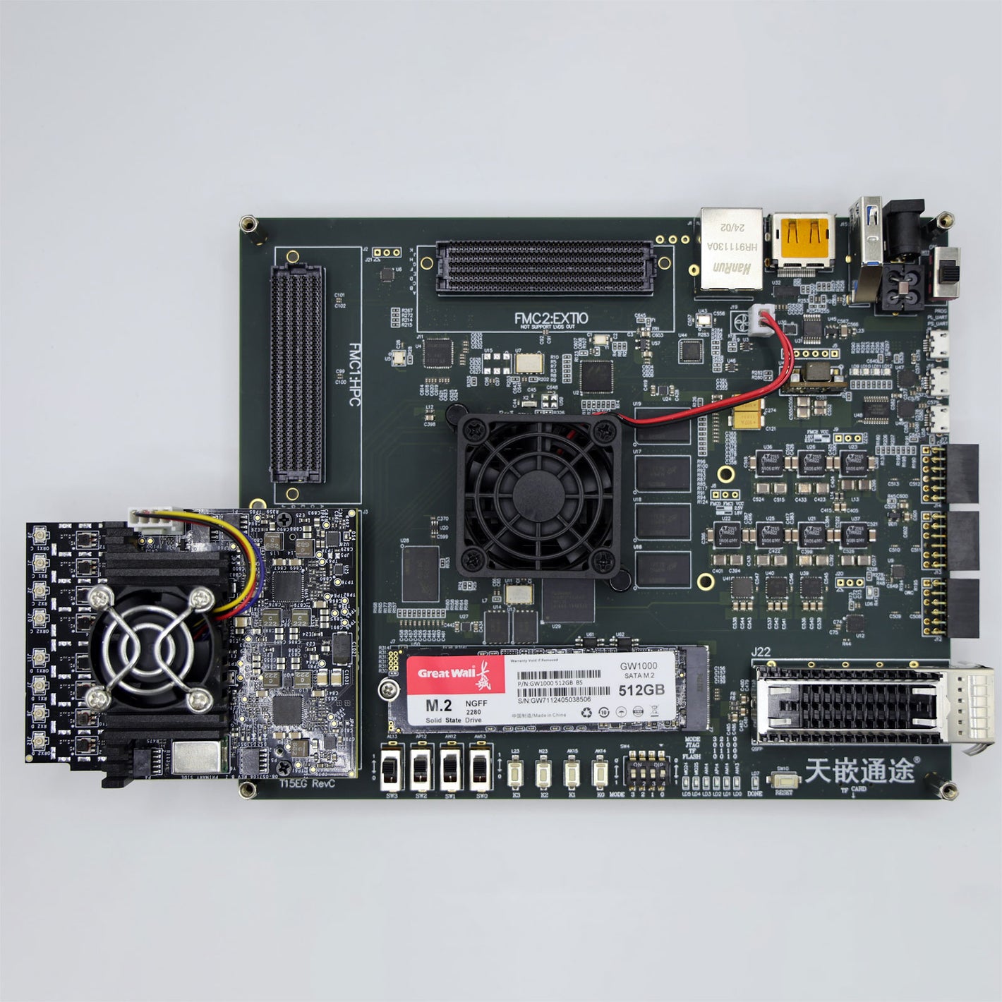 HamGeek FMCOMMS8 Software Defined Radio Dual ADR9009 RF Sub Board + MPSOC Development Board Kit Compatible with AD-FMCOMMS8-EZB