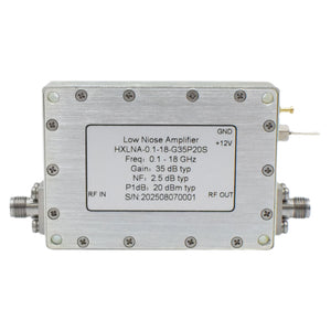 HamGeek 0.1-18GHz Ultra-wide Band RF Microwave Low Noise Amplifier 35dB High Gain LNA with SMA Female Connector