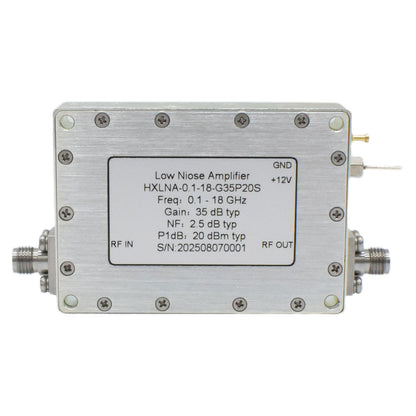 HamGeek 0.1-18GHz Ultra-wide Band RF Microwave Low Noise Amplifier 35dB High Gain LNA with SMA Female Connector