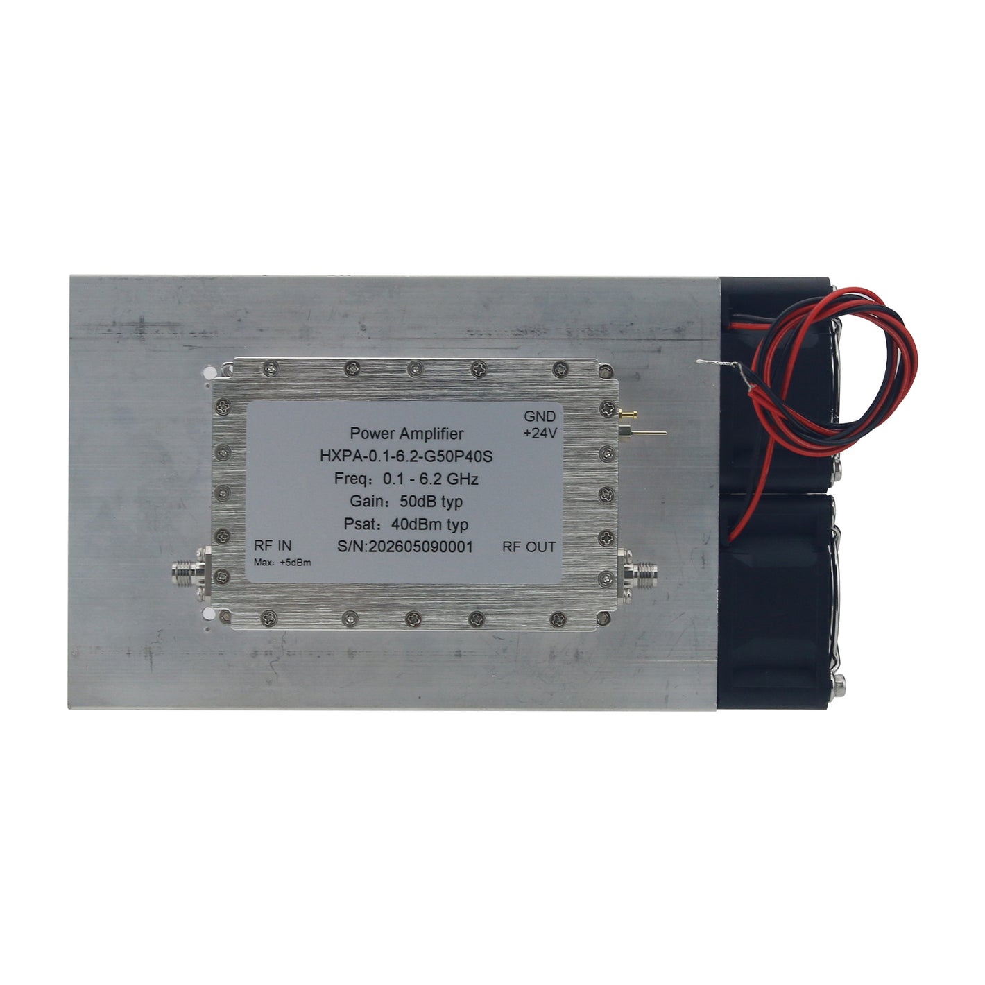HamGeek 0.1-6.2GHz 10W RF Microwave Power Amplifier 1.6dB Low Noise 50dB High Gain Amplifier with SMA Female Connector